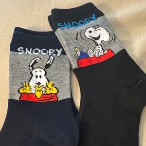 Snoopy Women’s Socks - Black and Gray